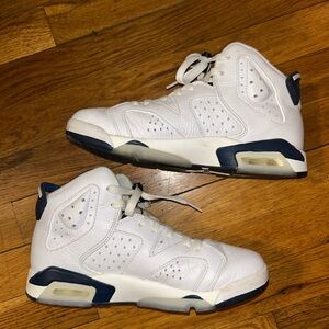 Jordan White and Navy Sneakers